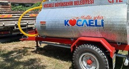 Kocaeli Büyükşehir Belediyesi’nden kırsal mahallelere su tankeri desteği