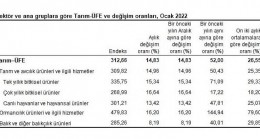 Tarım Ürünleri Üretici Fiyat Endeksi, Ocak 2022