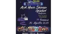 Çankaya’da “Açık Hava Sinema Günleri” başlıyor