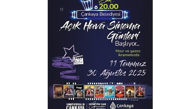 Çankaya’da “Açık Hava Sinema Günleri” başlıyor