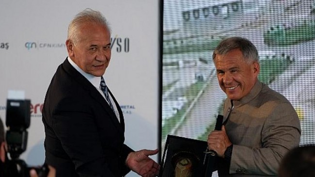 Tataristan Cumhurbaşkanı Minnihanov ile Sanayi ve Teknoloji Bakanı Varank büyük çaplı yatırım için GEBKİM’deydi
