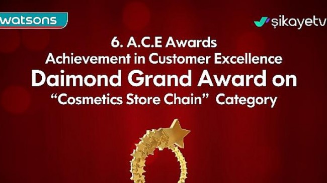Watsons Müşteri Deneyimini En İyi Yaşatan Markalar Diamond 1.lik Ödülünün Sahibi Oldu