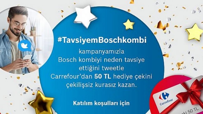 Bosch Termoteknoloji’den Bosch kombi sahiplerine kazandıran kampanya Twitter’da devam ediyor!