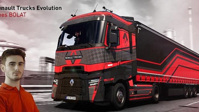 Renault Trucks’ın ets 2 oyunundaki uluslararası tasarım yarışmasını bir türk genci kazandı