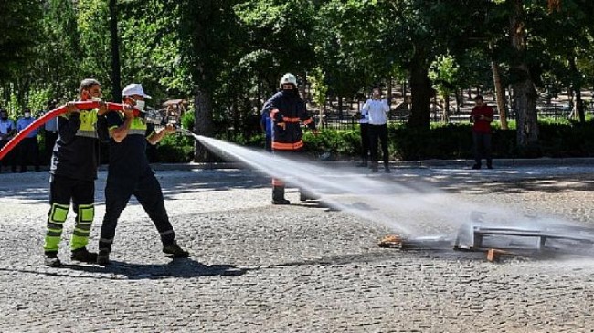 Ankara İtfaiyesi’nden Anfa personeline yangın tatbikatı eğitimi