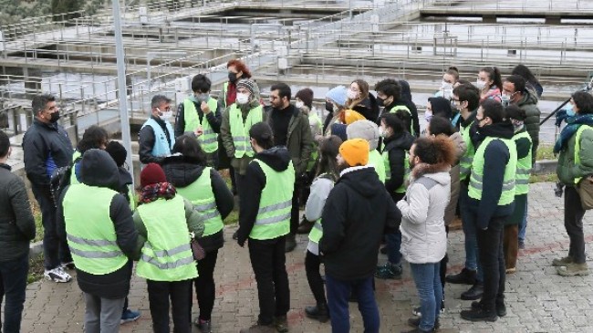 İstanbul Teknik Üniversitesi öğrencileri Ayrın Büyükşehir Belediyesi’nin İleri Biyolojik Arıtma Tesisine teknik gezi düzenledi