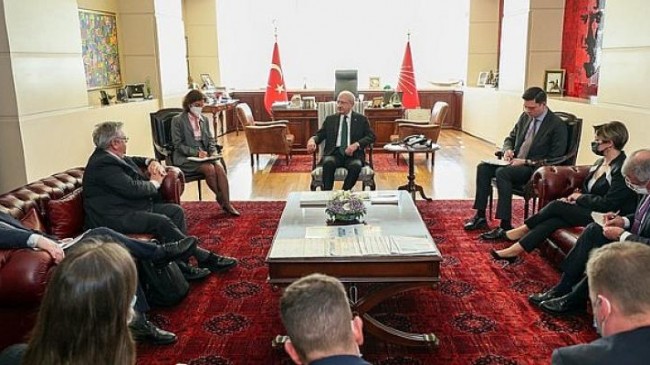 CHP Genel Başkanı Kemal Kılıçdaroğlu, AP Türkiye Raportörü Amor’u Kabul Etti