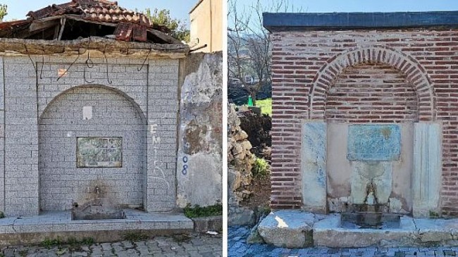 Gölcük Belediyesi Örcün’deki Çeşmeleri Restore Etti