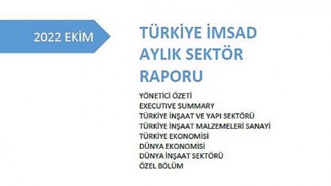 Türkiye İMSAD Aylık Sektör Raporunu Açıkladı