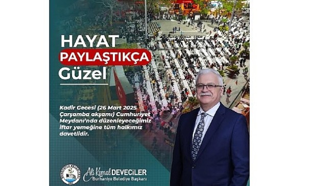 Burhaniyeliler bu akşam iftarda buluşacak