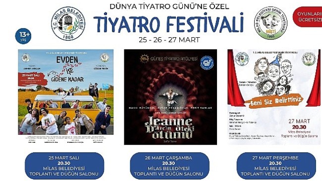 Milas Belediyesi’nden tiyatro festivali