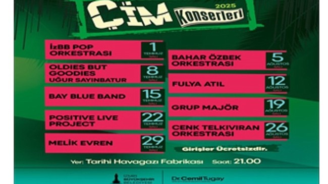 Çim Konserleri 1 Temmuz’da başlıyor