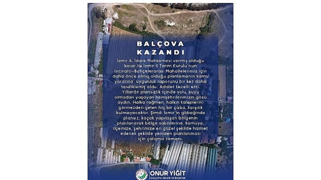 Onur Yiğit: “Balçova kazandı”