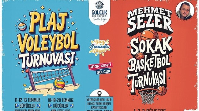 Spor kenti Gölcük’te yaz turnuvaları başlıyor
