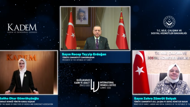 4’üncü Kadın ve Adalet Zirvesi’nin açılışını Cumhurbaşkanı Erdoğan yaptı