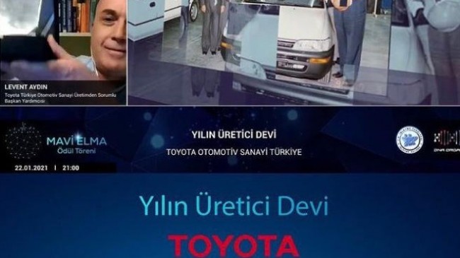 Toyota Otomotiv Sanayi Türkiye’ye   ‘Yılın Üretici Devi’ ödülü
