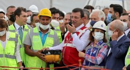 İmamoğlu Zafer Bayramında Yeni Metro İnşaatına İlk Harcı Döktü