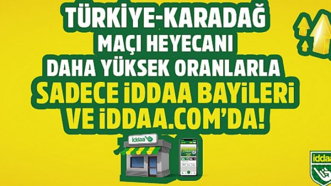 Türkiye-Karadağ maçı heyecanı daha yüksek oranlarla sadece sabit iddaa bayileri ve iddaa.com’da