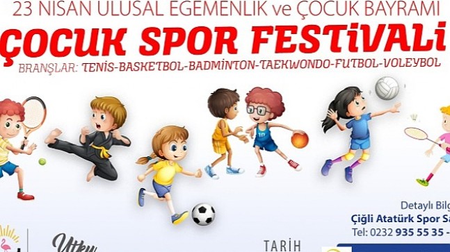 Çiğli “23 Nisan Çocuk Spor Festivaline" Hazır