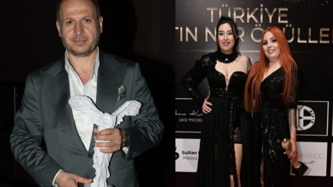 Selma Oruç ve Faruk Karataş, Mavi İnci ve Altın Nar Ödülleri’nde meslek onur ödülü kazandı.