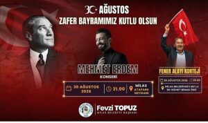 30 Ağustos Zafer Bayramı coşkusu fener alayı ve Mehmet Erdem konseriyle yaşanacak