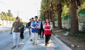 Başkan Vekili Özdemir kaldırım ve çevre  düzenleme çalışmalarını yerinde inceledi