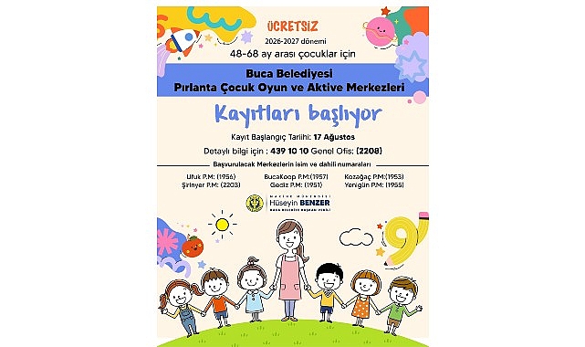 Buca’nın Oyun ve Aktivite Merkezleri yeni pırlantalarını bekliyor