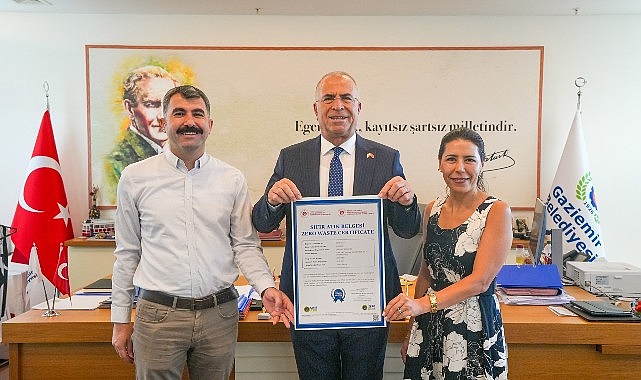Gaziemir Belediyesi’nin çevreci çalışmalarına Sıfır Atık Belgesi